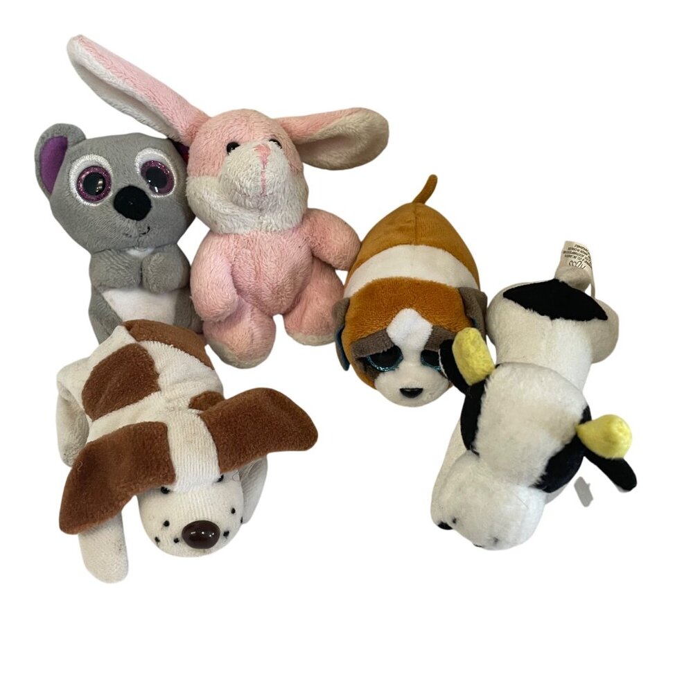 Lot Of 5 Small Plush Finger Puppeta Russ Ty Beanie Baby Style Collectibles Koala